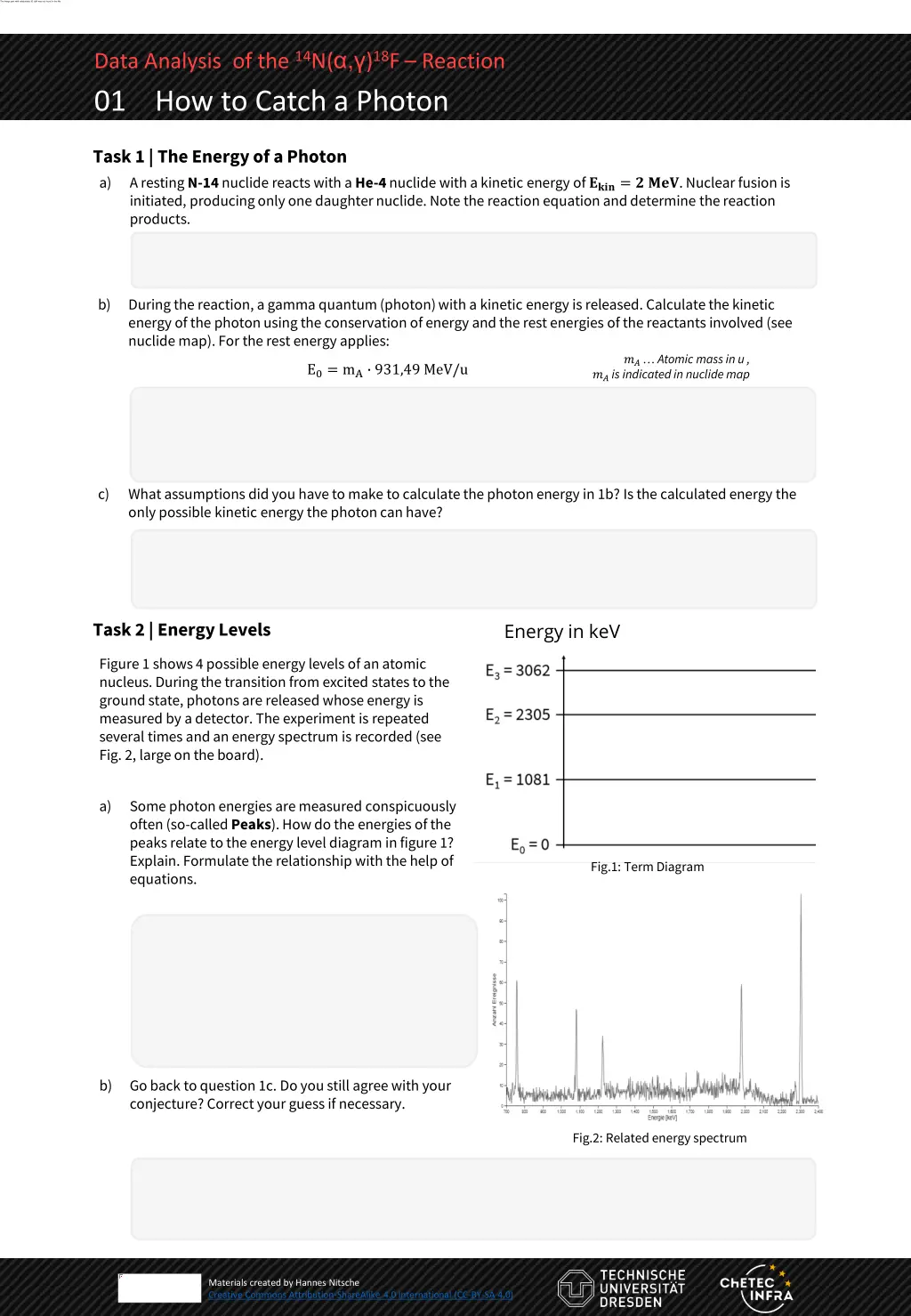 data analysis of the 14 n 18 f reaction