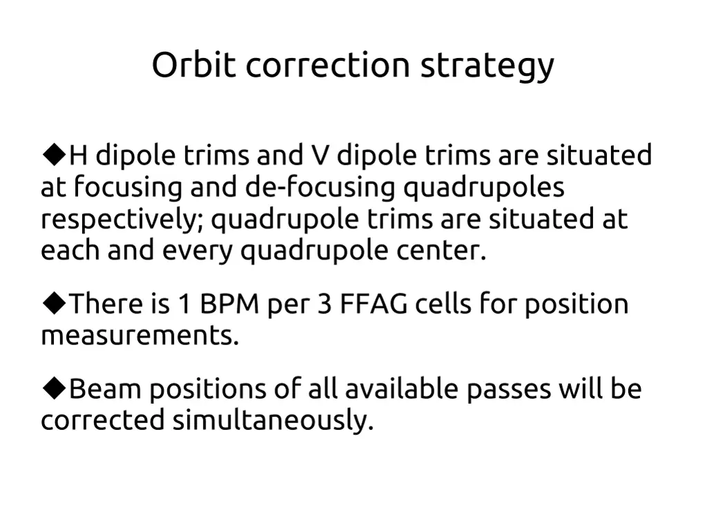 orbit correction strategy