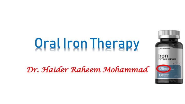 oral iron therapy