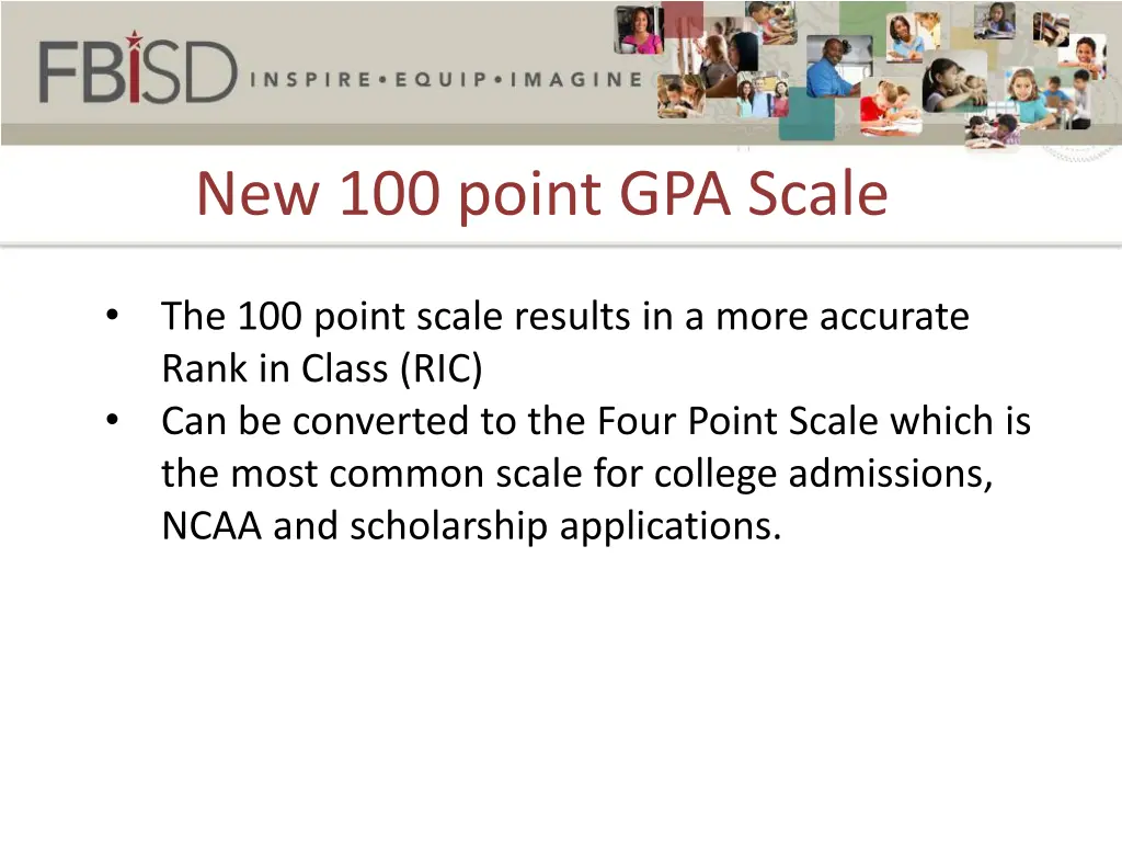 new 100 point gpa scale 1
