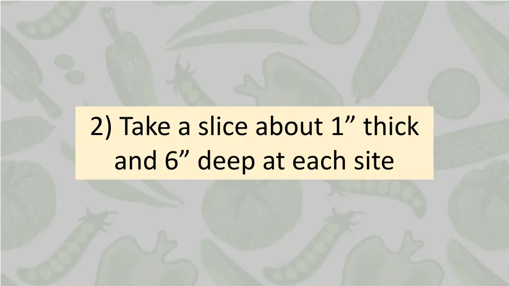 2 take a slice about 1 thick and 6 deep at each