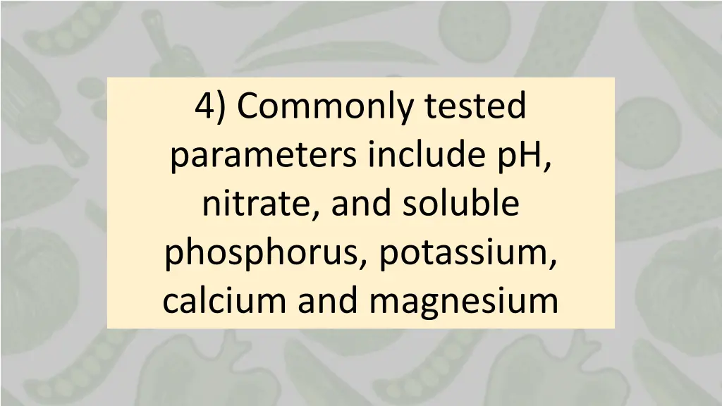 4 commonly tested parameters include ph nitrate