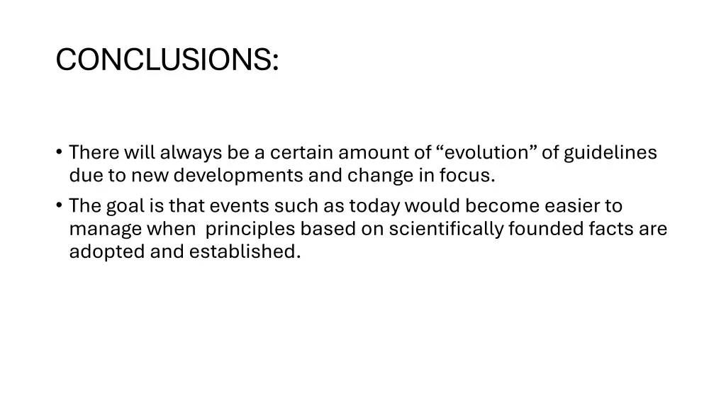 conclusions