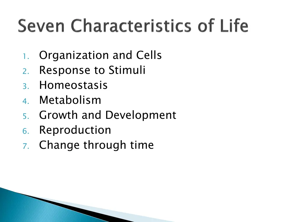 1 organization and cells 2 response to stimuli