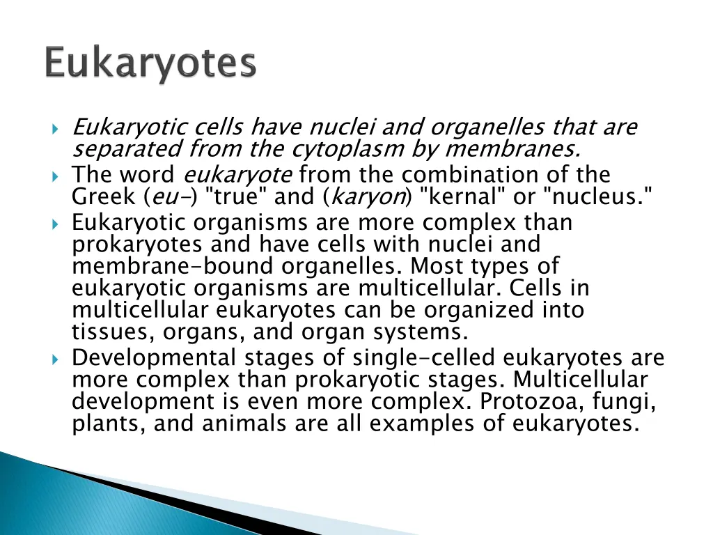 eukaryotic cells have nuclei and organelles that