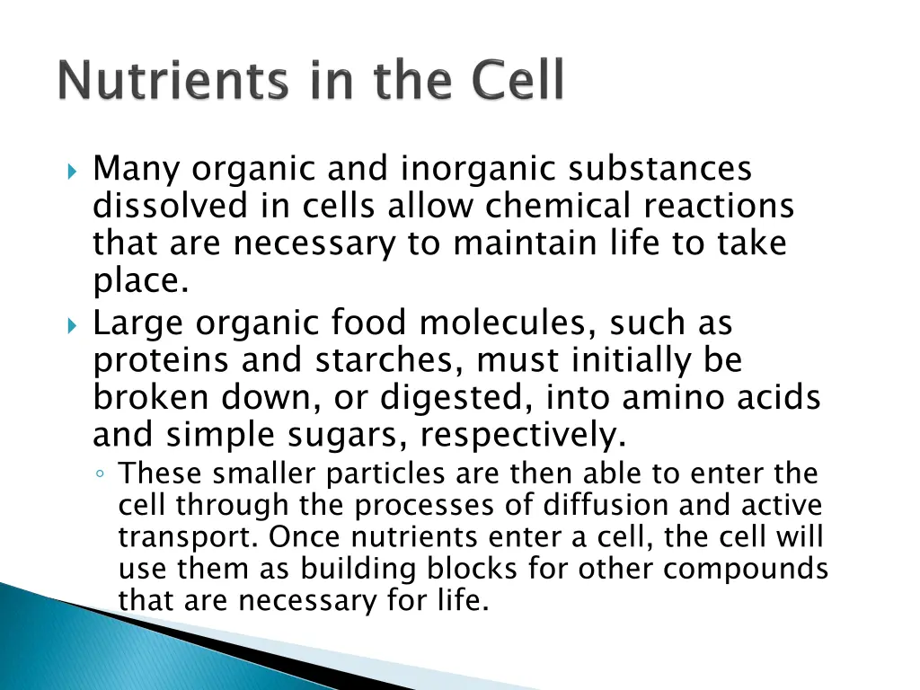 many organic and inorganic substances dissolved