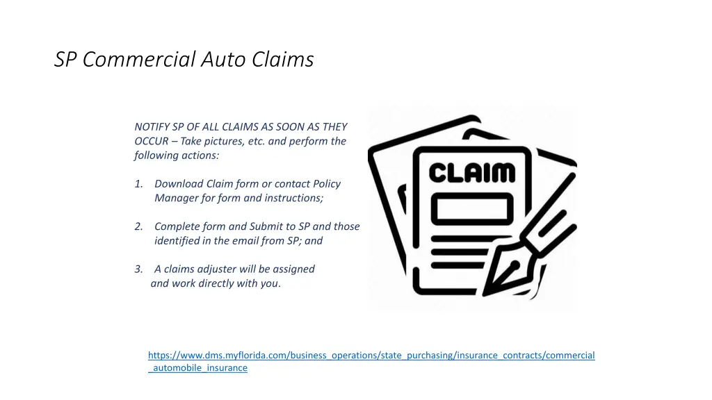 sp commercial auto claims