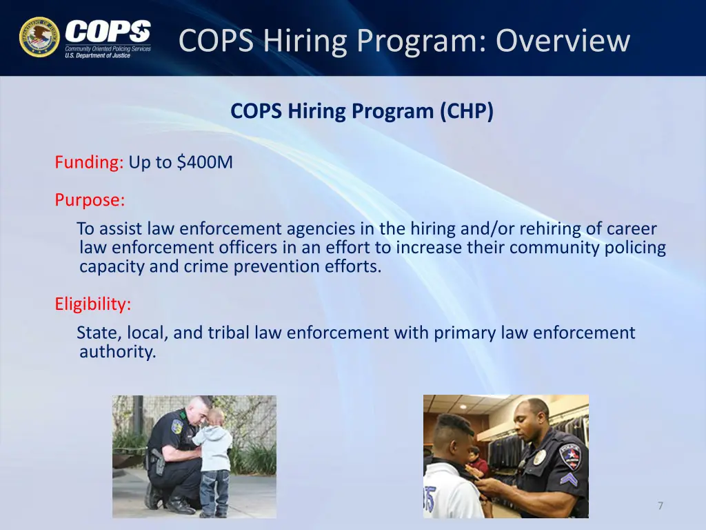 cops hiring program overview