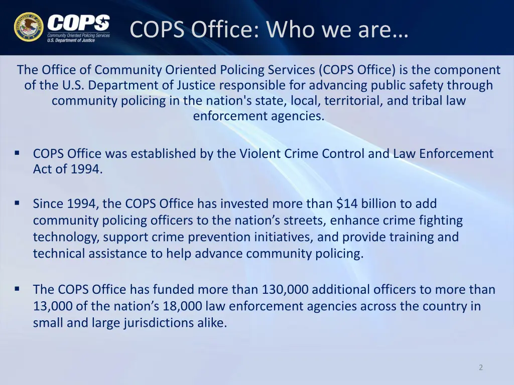 cops office who we are
