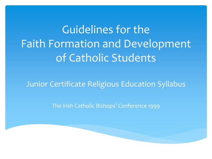 guidelines for the faith formation