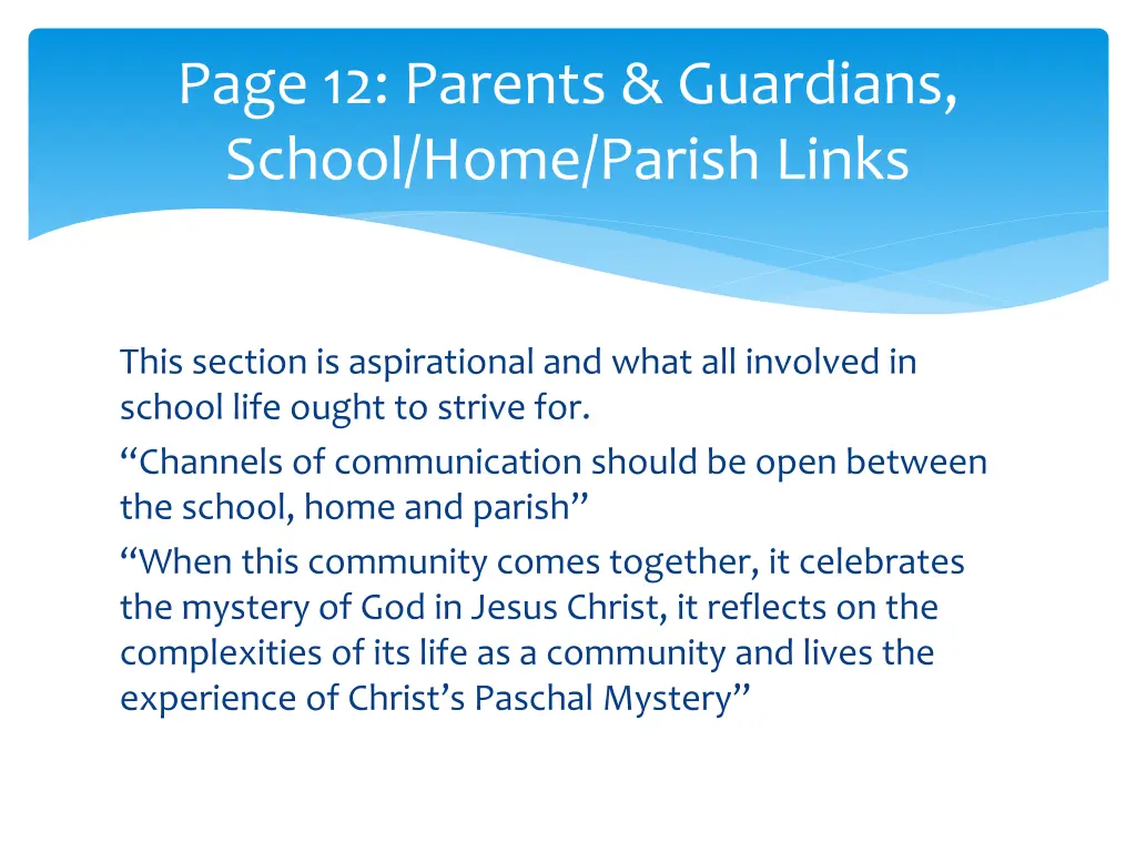 page 12 parents guardians school home parish links