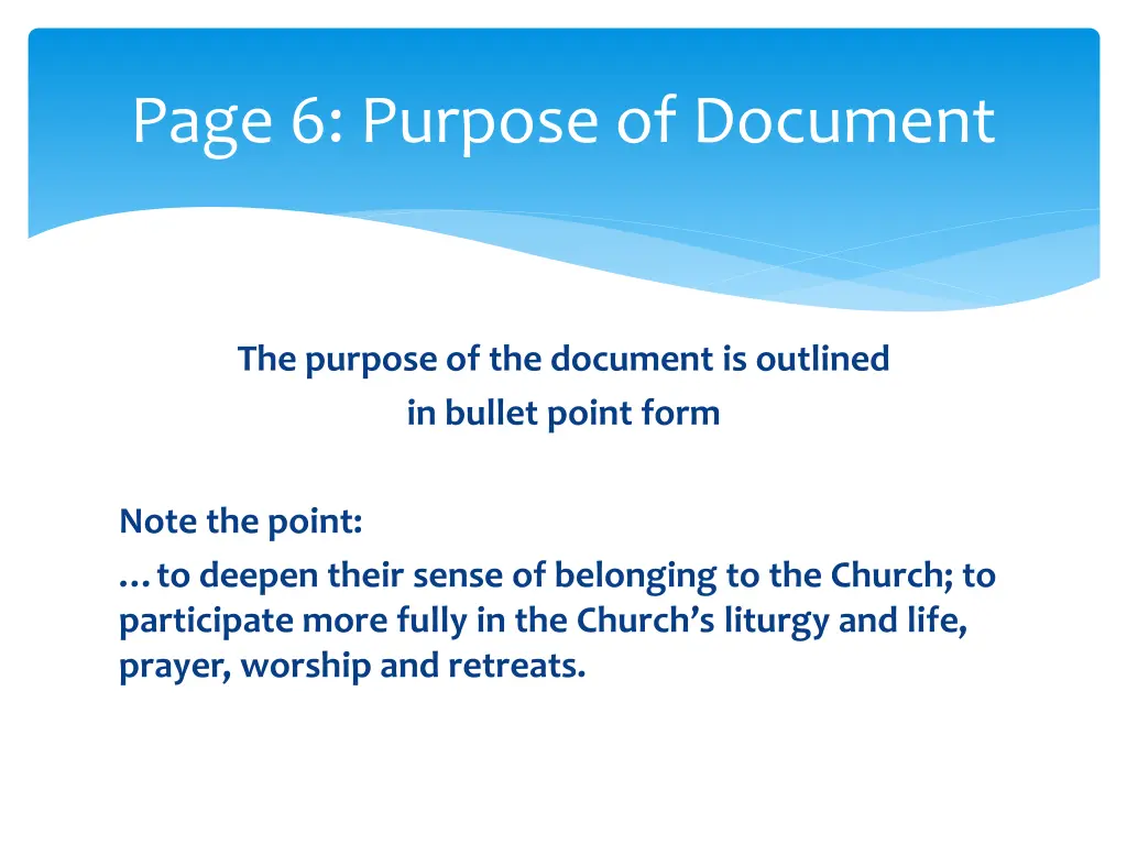 page 6 purpose of document
