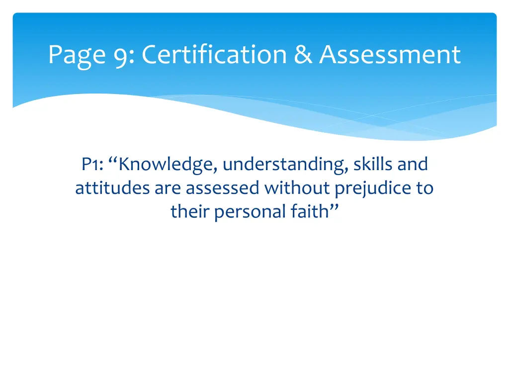 page 9 certification assessment