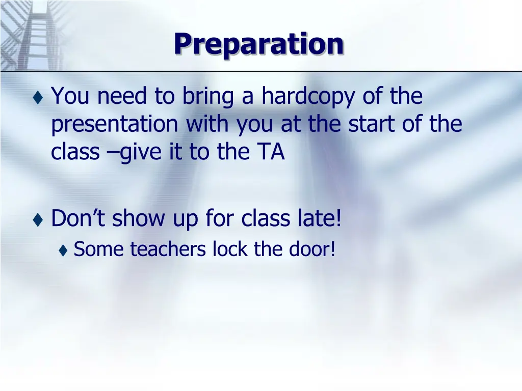 preparation