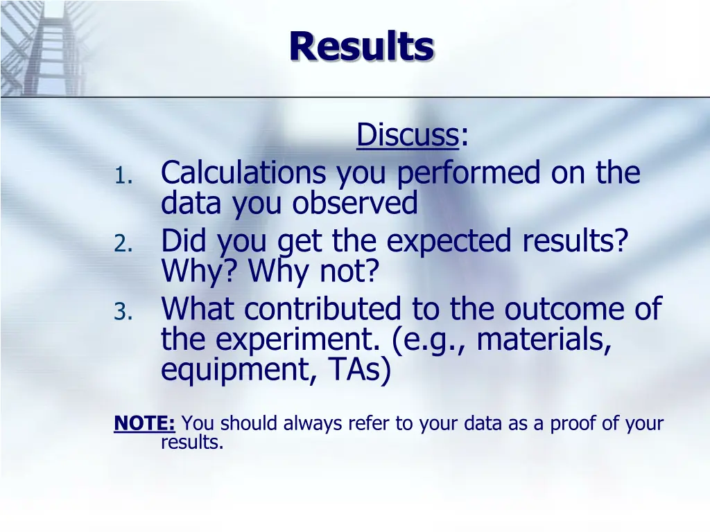 results