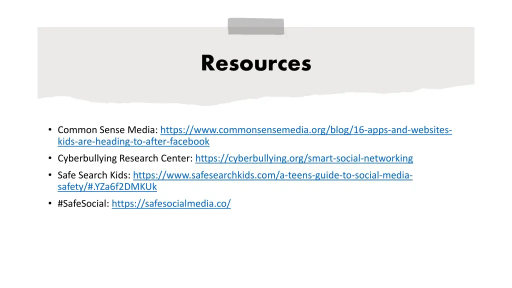 resources
