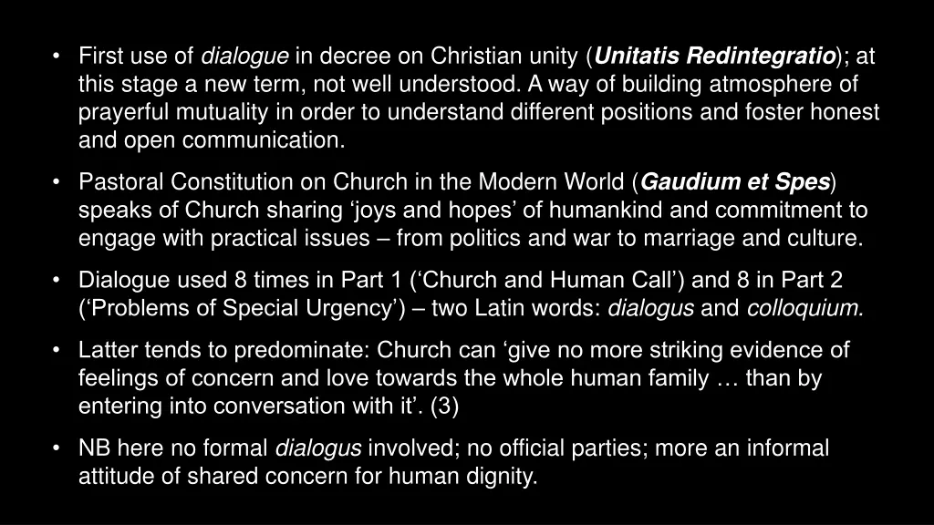 first use of dialogue in decree on christian
