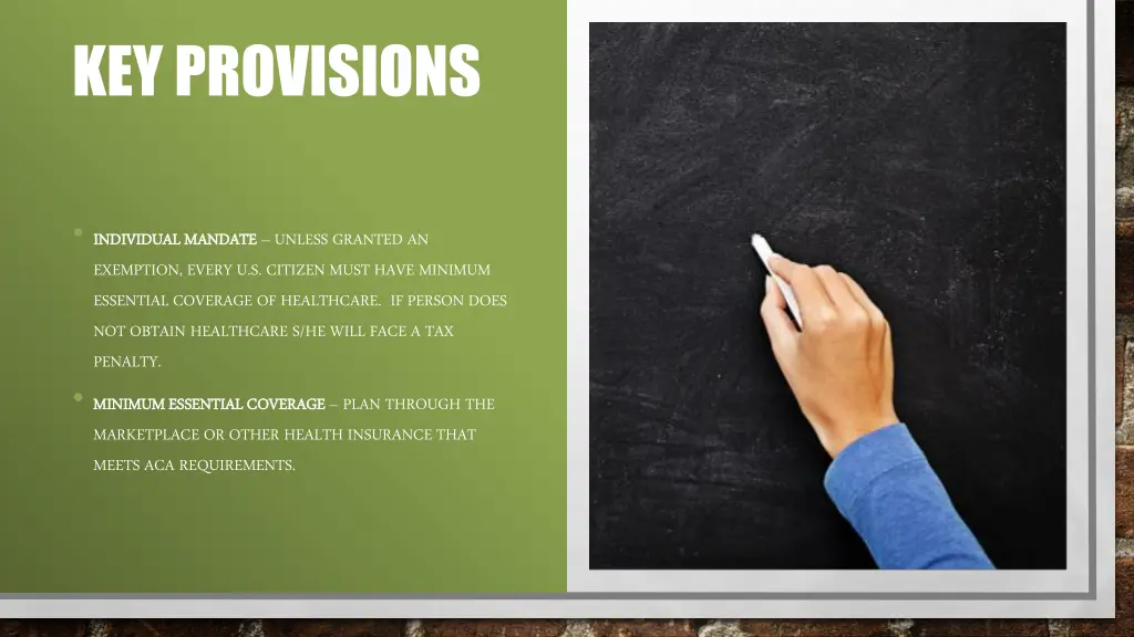 key provisions