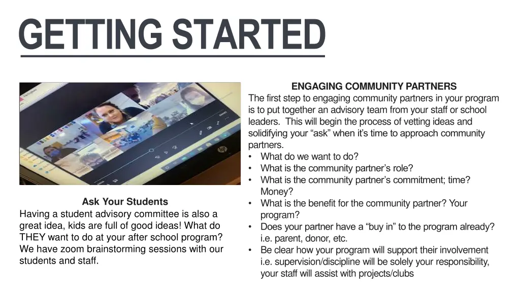 getting started