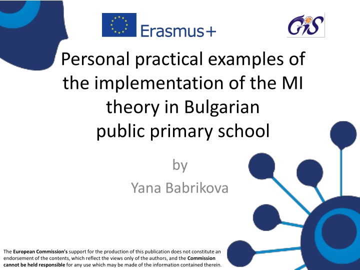 personal practical examples of the implementation