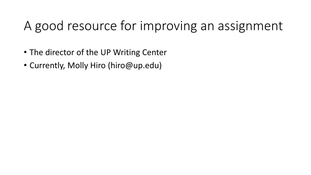 a good resource for improving an assignment