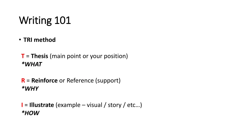 writing 101 writing 101