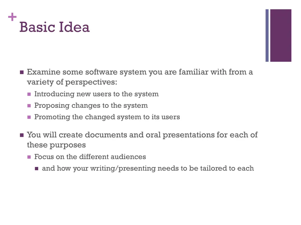 basic idea