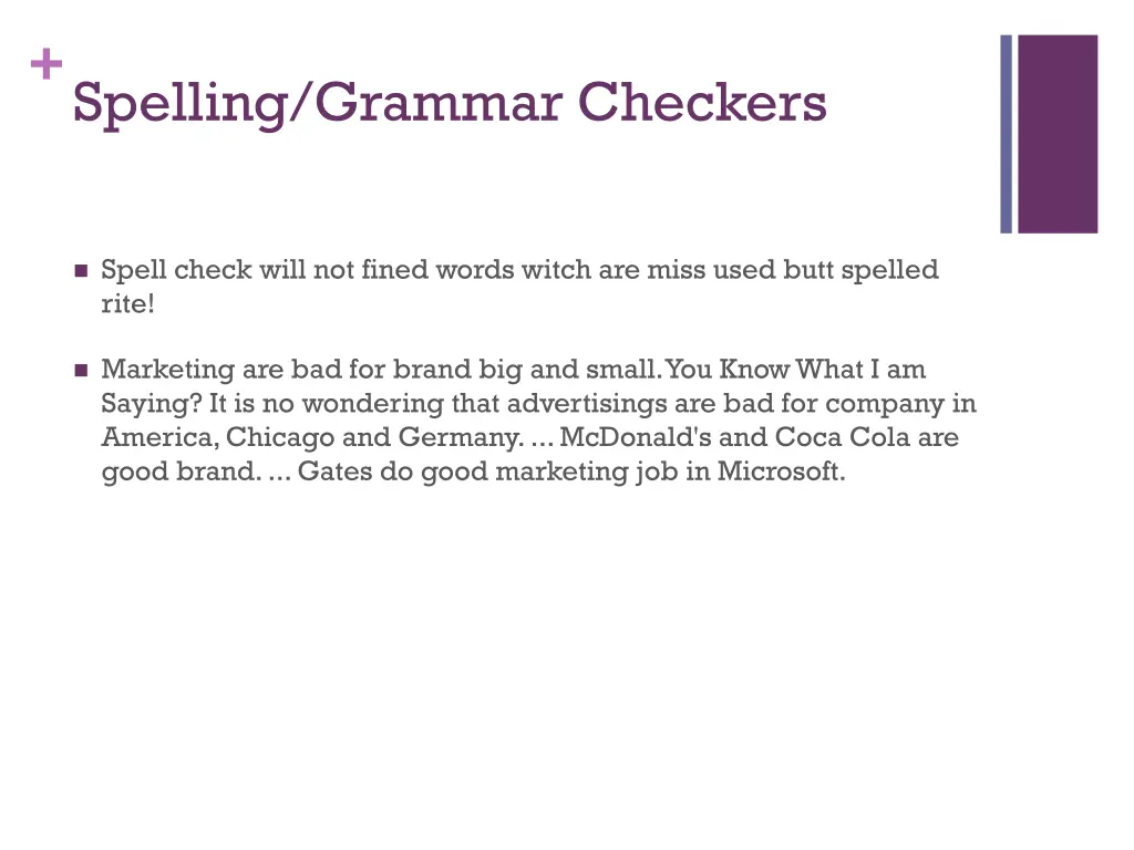 spelling grammar checkers