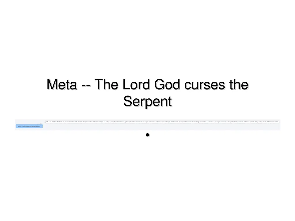 meta the lord god curses the serpent