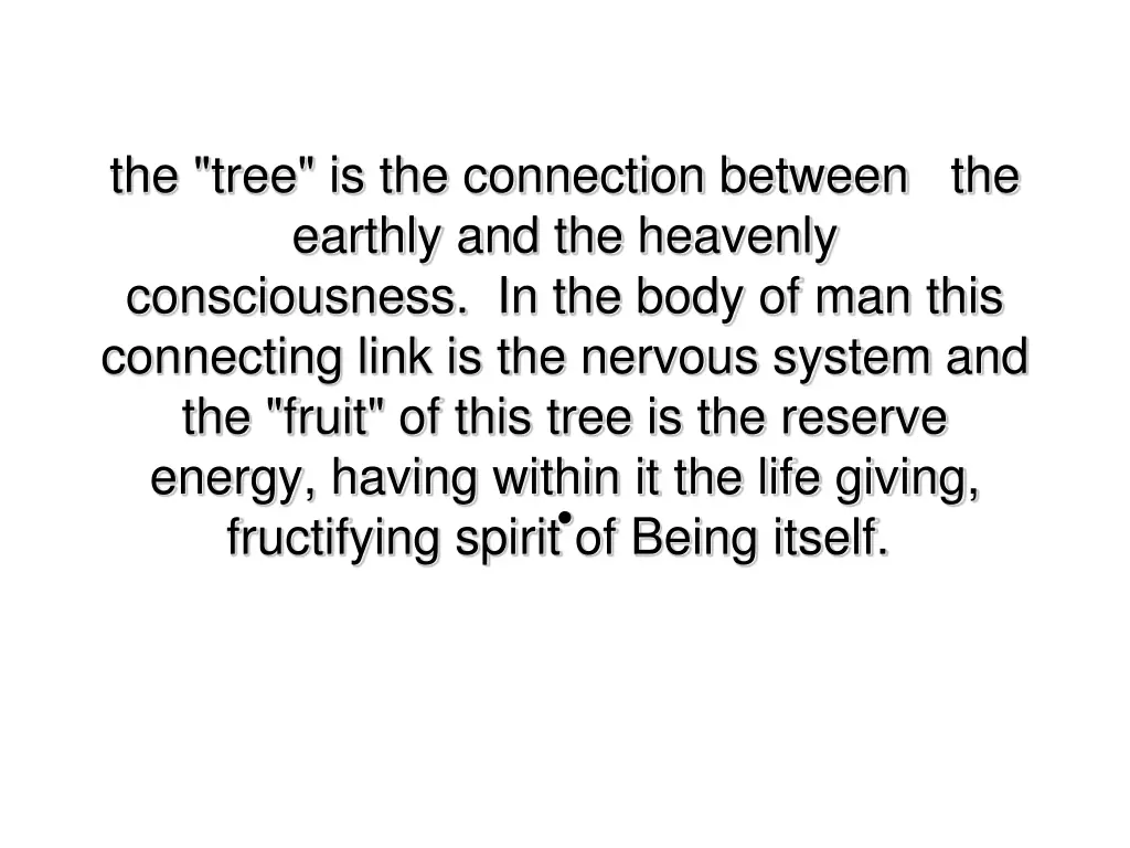 the tree is the connection between the earthly