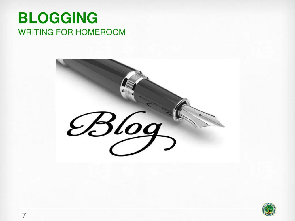 blogging writing for homeroom