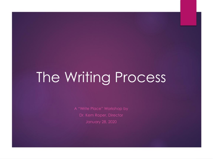 the writing process