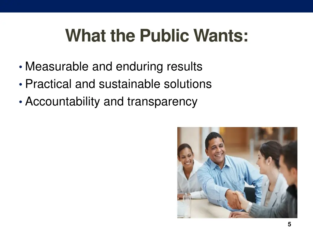 what the public wants