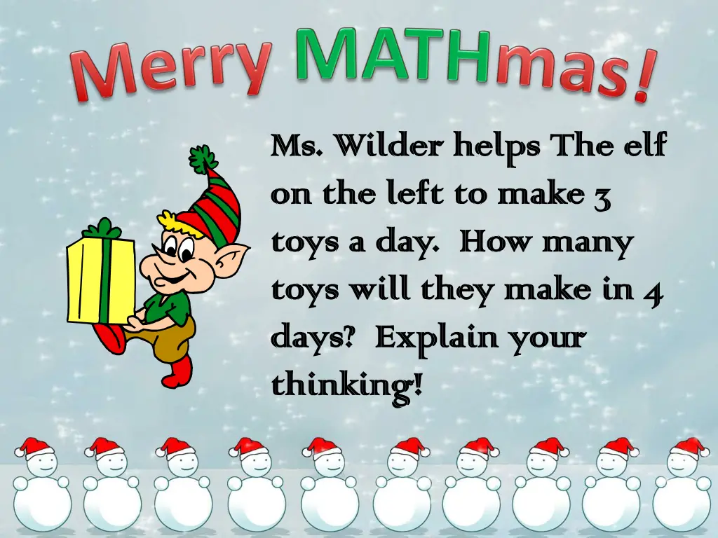 ms wilder helps the elf ms wilder helps