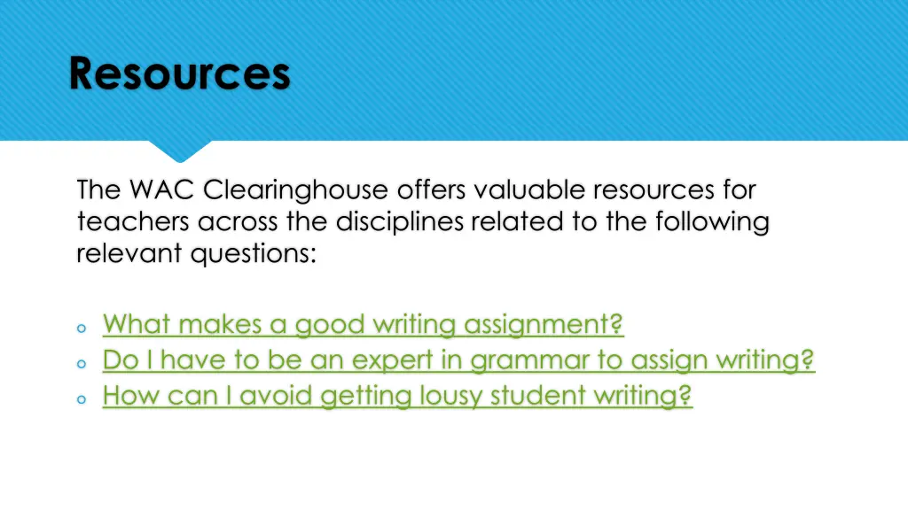 resources