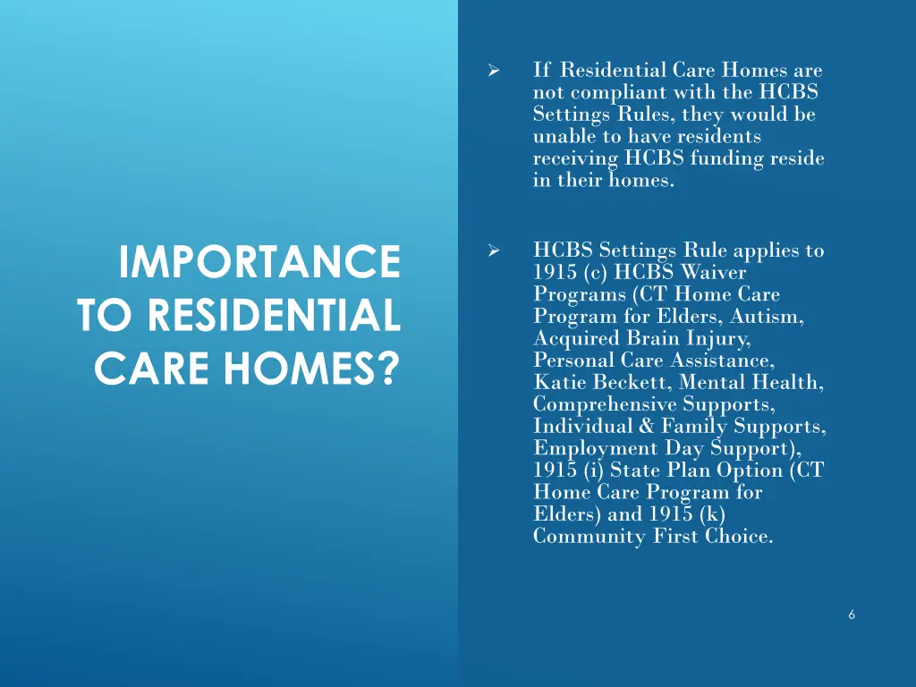 if residential care homes are not compliant with