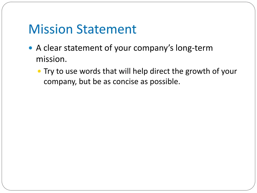 mission statement