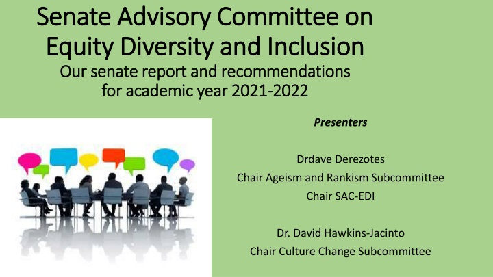 senate advisory committee on senate advisory