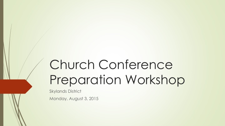 church conference preparation workshop skylands