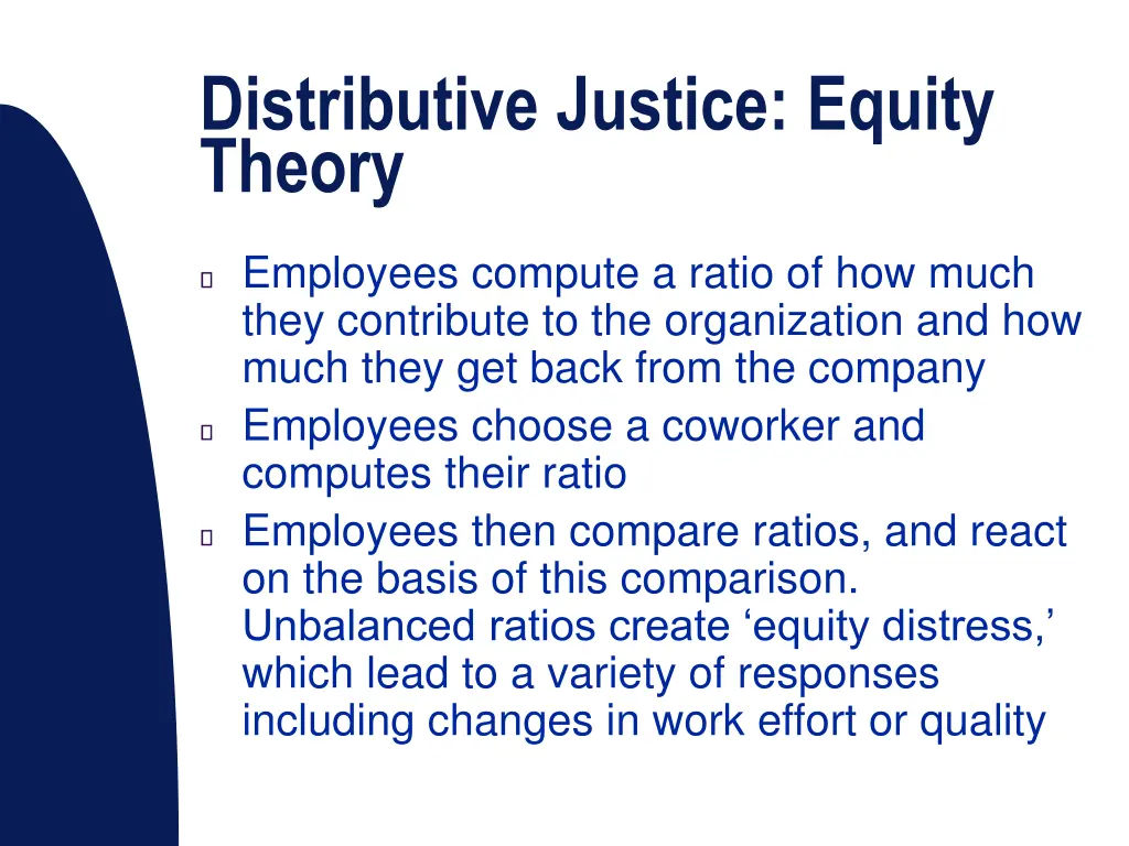 distributive justice equity theory
