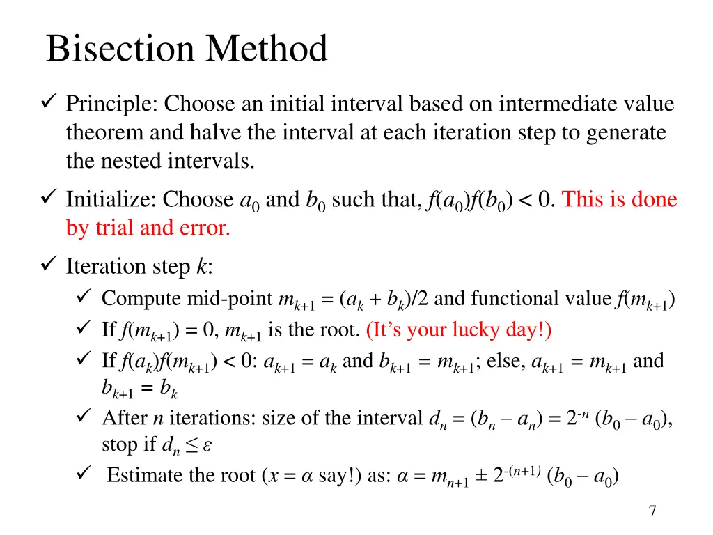bisection method