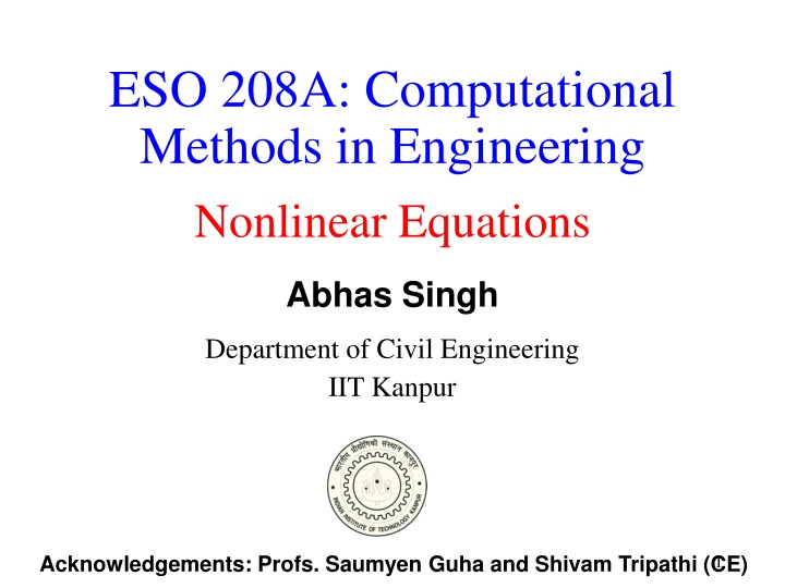 eso 208a computational methods in engineering