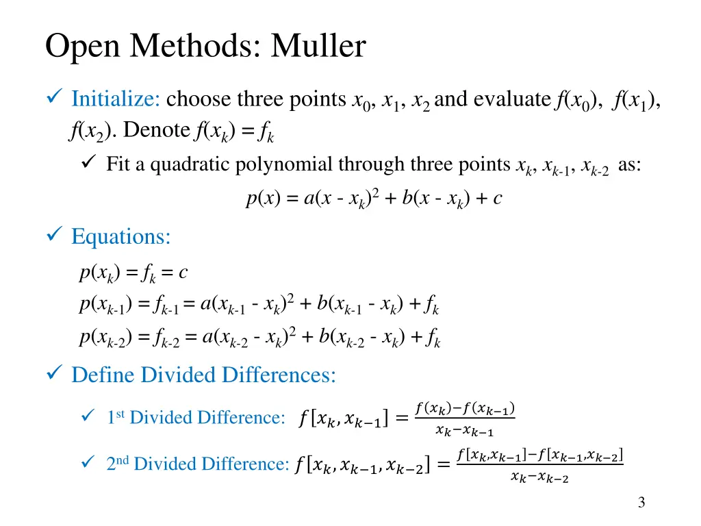 open methods muller 1