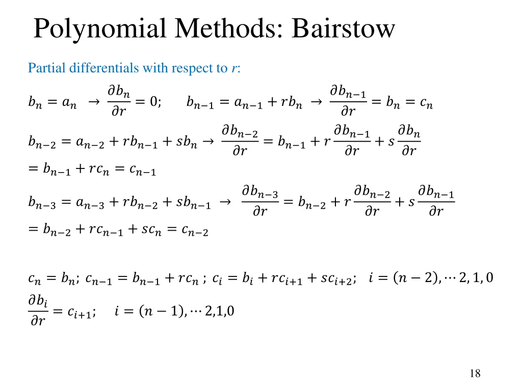 polynomial methods bairstow 3