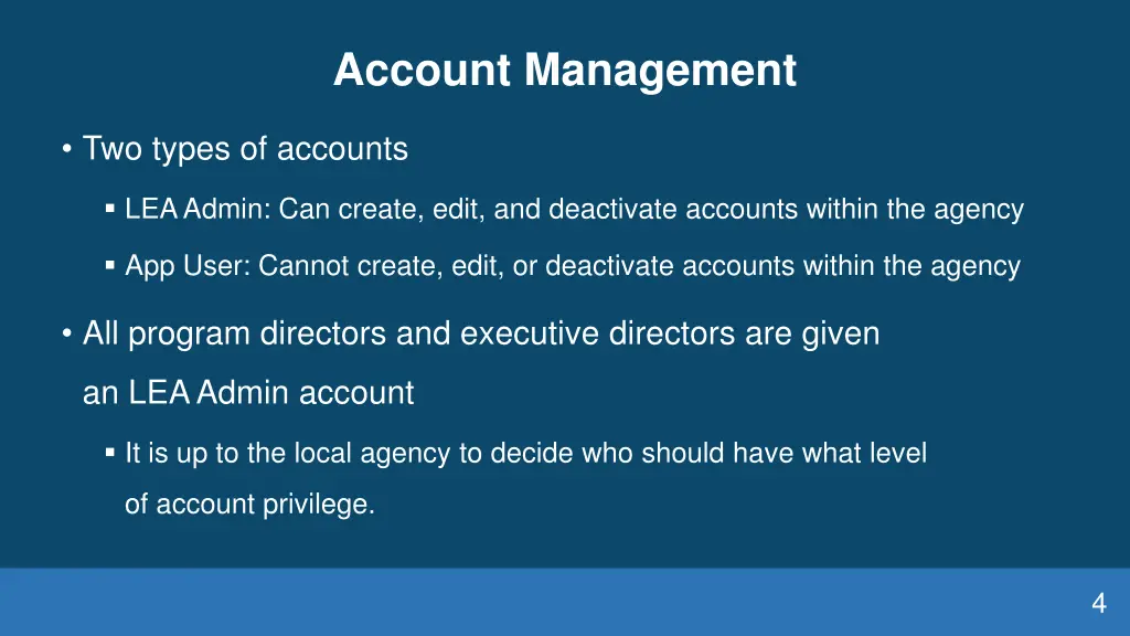 account management