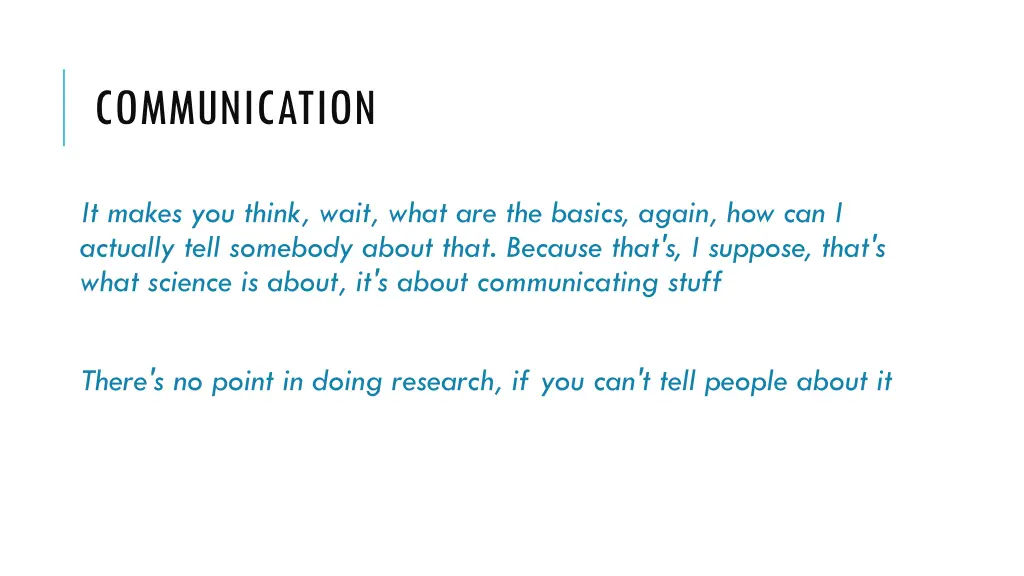 communication