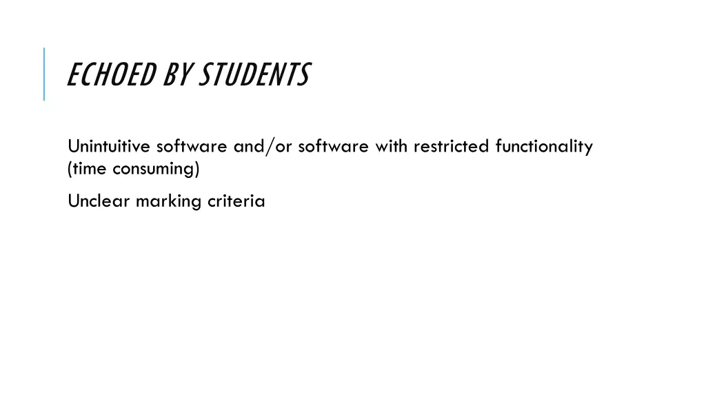 echoed by students