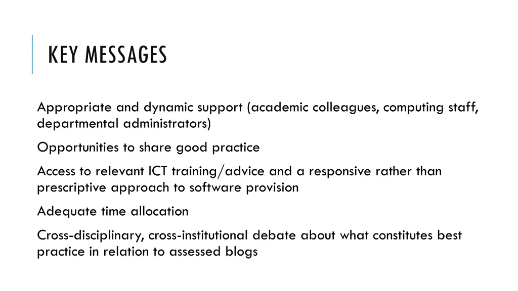 key messages 1