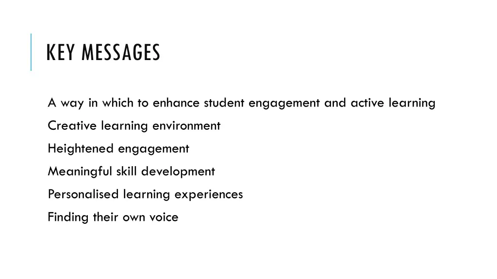 key messages