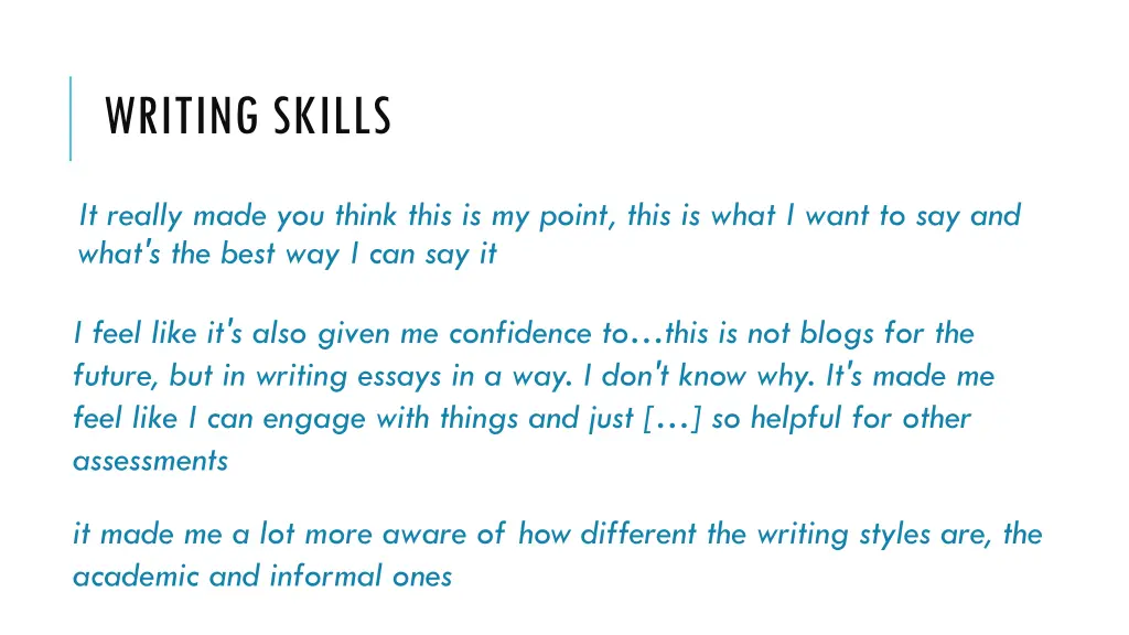 writing skills